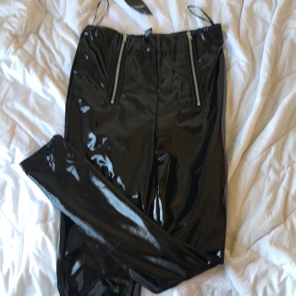 patent leather pants